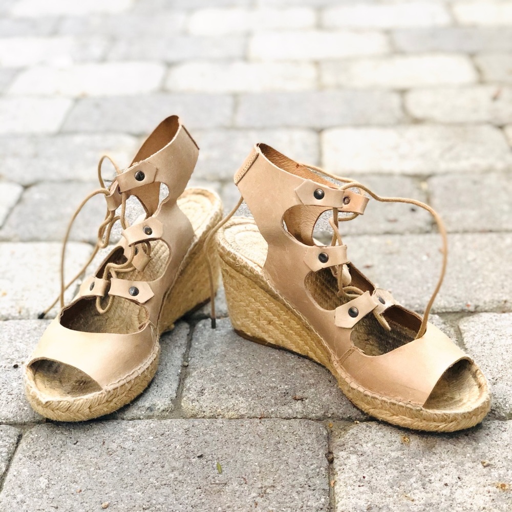 Lace-up Wedge Espadrilles
